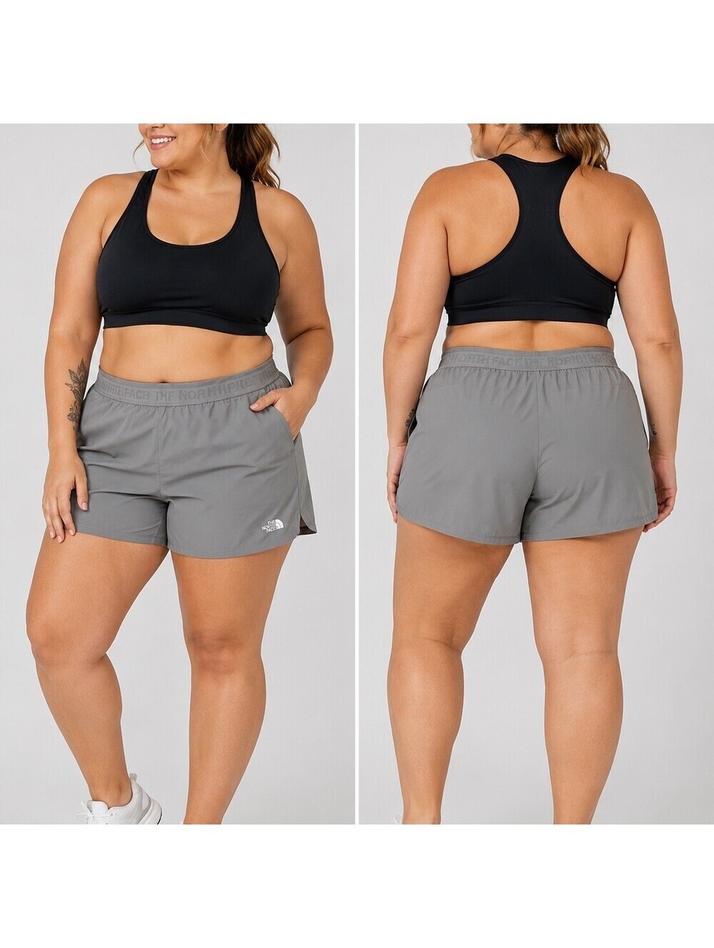 The North Face Gray Lined Athletic Running Shorts Women’s XXL Lightweight Active